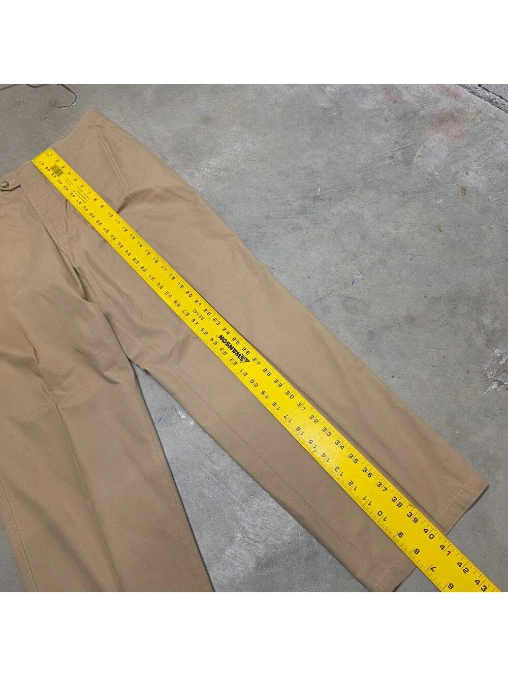 RENOIR Renoir $125 Flat Front Dress Pants Men's 36x29 Beige Super 140's